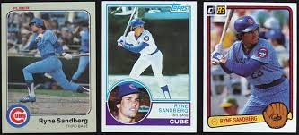 1986 fleer ryne sandberg (#378) like gwynn, sandberg debuted in all three major sets in 1983 without a lot of fanfare. Ryne Sandberg Rookie Cards Minor League Issues Still Collector Favorites