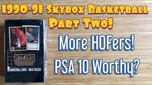 1990 skybox basketball cards complete set. 1990 91 Skybox Basketball Box Break Part Two More Hall Of Famers Psa 10 Worthy Youtube