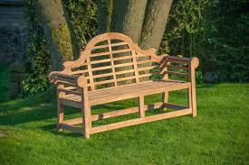 lutyens teak garden bench three seat