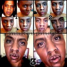 female makeup artist transforms
