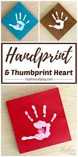 handprint art craft with a thumbprint