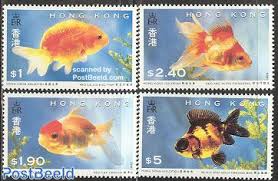 st 1993 hong kong goldfish 4v 1993