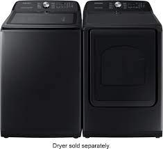 The matching electric dryer for the lg wt7300c washer has a door that opens two ways: Samsung 5 0 Cu Ft High Efficiency Top Load Washer With Super Speed Fingerprint Resistant Black Stainless Steel Wa50r5400av Us Best Buy