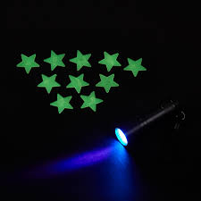 Without the blacklight, the glow in the dark contacts are usually closer to pastel colors. Your Zone Blacklight Flashlight With Bonus Glow In The Dark Wall Decals Walmart Com Walmart Com