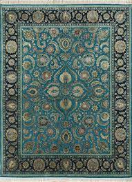 hand knotted wool and silk rugs qnq 21