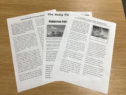 Newspaper report examples resource pack. Newspaper Writing In Year 5 St Lawrence S Rc Primary School