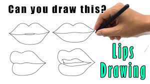 how to draw lips easy drawing step by