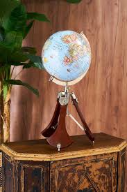 large world globe with wooden legs su