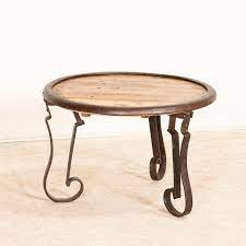 Vintage Small Round Coffee Table Or