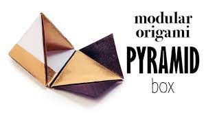 modular origami pyramid gift box