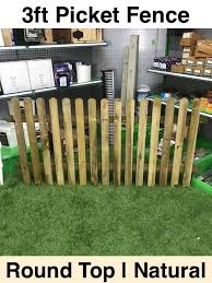 3ft Round Top Picket Fence Panel