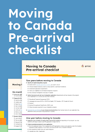 moving to canada checklist things to
