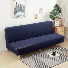large armless sofa bed slipcover couch