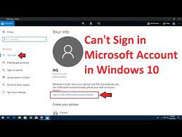login microsoft account in windows 10