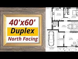 40x60 North Facing Duplex House Plan