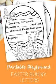 easter bunny letter template print
