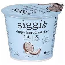 siggis low fat yogurt coconut strained