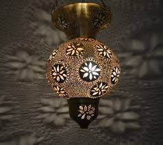 Details About Handcrafted Moroccan Matte Gold Brass Pendant Hanging Lamp Light