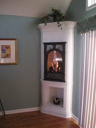 Corner Ventless Gas Fireplace Open