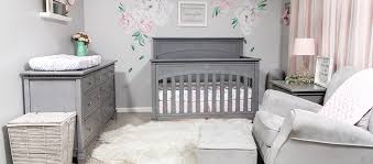 Gray And Pink Fl Baby Girl Nursery