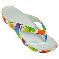 Womens Loudmouth Flip Flops Drop Cloth Dawgs Loudmouth