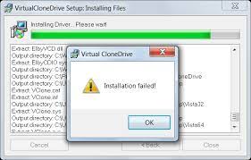 Iso, bin, or ccd image files can be mounted on this drive virtually and behave as if they were inserted from download & install virtual clonedrive. Virtual Clonedrive Installation Failed Medo S Home Page