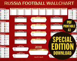 2018 World Cup Schedule World Cup Wall Chart Soccer Russia