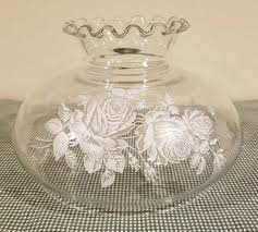 Vintage Clear Glass White Frost Print