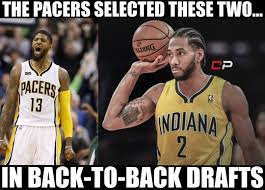 We are all shocked by what happened. Nba Memes On Instagram The Pacers Literally Picked Kawhi Leonard And Paul George In Back To Back Nba Drafts Nba Memes Nba Quotes Nba Funny
