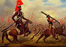 KREA - cawnpore battle scene sepoy mutiny 1 8 5 7, indian rebellion against  british east india company, highly detailed realistic vibrant colors oil  painting by artgerm and wlop, trending on artstation,