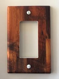 Rustic Brown Wood Light Switch Plate