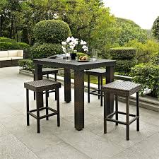 Wicker Patio Counter Height Dining Set