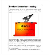 How To Write Sample Meeting Minutes 11 Free Online Tutorials