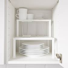 To add extra shelf in cabinet. Variera White Shelf Insert 32 X28 X16 Cm Ikea