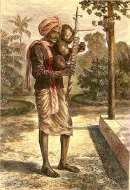 File:A 19th century strolling singer musician playing Tingadee instrument,  Madras.jpg - Wikipedia