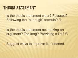 Introduction to thesis statements for argument papers by Melissa aploon  Introduction to thesis statements for argument