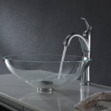 Kraus Gv 100 Crystal Clear Glass Vessel Sink