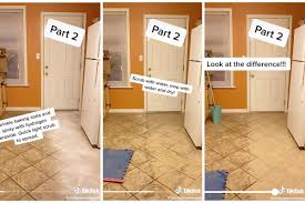 this tile floor cleaning hack uses