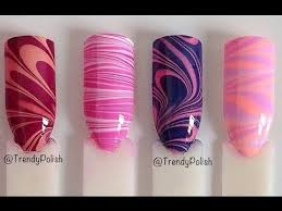 four easy water marble nail art designs