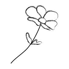 100 000 one line drawing flower vector