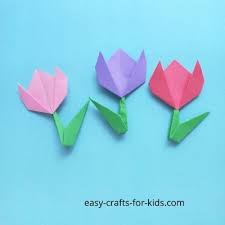 easy origami flower craft for kids