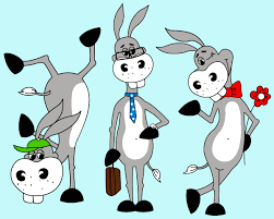 funny cartoon donkey free vector for