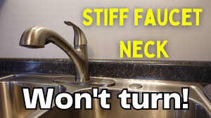 pulldown kitchen faucet stiff neck