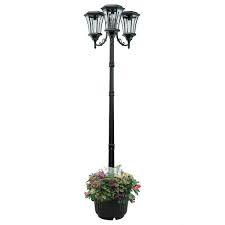 Black Outdoor Solar Lamp Post