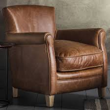 padston upholstered leather armchair in