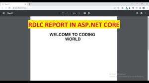 create rdlc report in asp net core