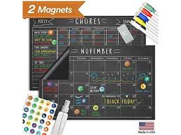 Magnetic Chalkboard Reward Chore Chart Black Dry Erase Refrigerator Responsibility Incentive Chart Multiple Kid Chart System Wbonus Reusable Monthly