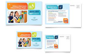 cleaning services postcard template