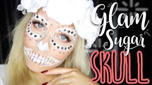 glam sugar skull halloween make up