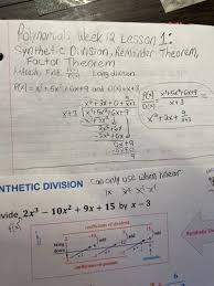 Polynomials Synthetic Division